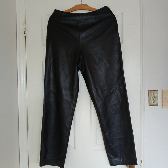 Vintage black Danier leather pants - Picture 2 of 8